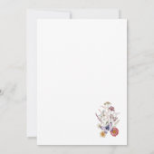 Whimsical Wildflower Baby in bloei Bedankkaart (Achterkant)