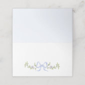 Whimsical wildflower Blue Bow Baby shower (Buitenkant ongevouwen)