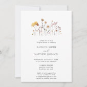 Whimsical Wildflower Boho Bruiloft Koppels Douche Kaart (Voorkant)