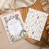 Whimsical Wildflower Fairy First Birthday Party Kaart