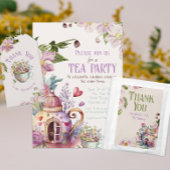 Whimsical Wildflower Fairytale Tea Party Kaart