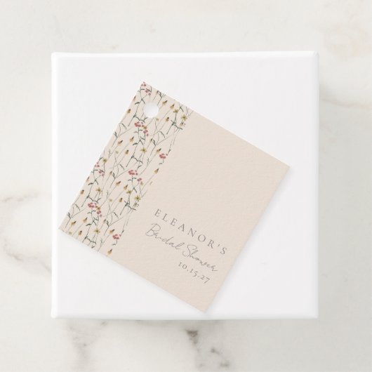 Whimsical Wildflower Floral Custom Vrijgezellenfee Bedankjes Labels (In situ)