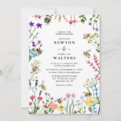 Whimsical Wildflower Garden Summer Boho Wedding Kaart (Voorkant)