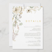 Whimsical Wildflower in één bruiloft uitnodiging (Achterkant)