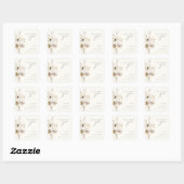 Whimsical Wildflower | Ivory Bedankt Sticker (Vel)
