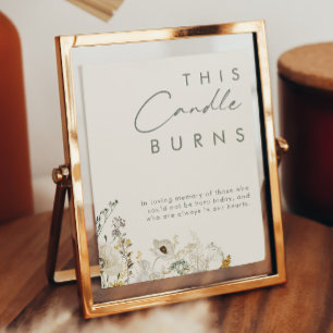 Whimsical Wildflower   Ivory Deze kaarsbrand Poster