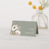 Whimsical Wildflower | Ivory en Sage Folded Weddin (Achterkant)