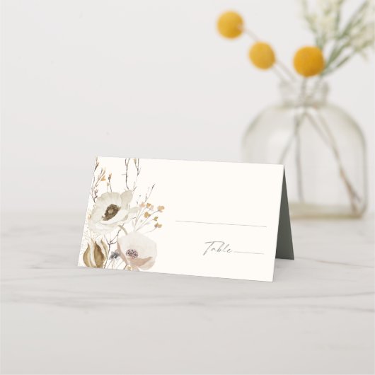 Whimsical Wildflower | Ivory en Sage Folded Weddin (Voorkant)