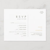 Whimsical Wildflower | Ivory Menu Choice RSVP-kaar (Achterkant)