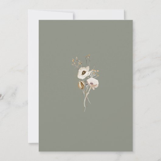Whimsical Wildflower | Ivory Reception Dank u (Achterkant)