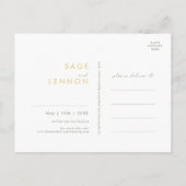 Whimsical Wildflower Ivory slaat het Briefkaart Da (Achterkant)