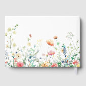 Whimsical Wildflower Meadow Bruiloft Gastenboek (Achterkant)
