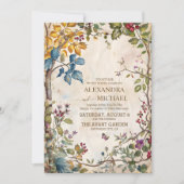 Whimsical Wildflower Meadow Bruiloft Kaart (Voorkant)