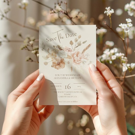 Whimsical Wildflower Meadow Bruiloft Save The Date