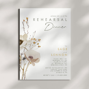 Whimsical Wildflower repesal Dinner Invitation Kaart