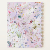 Whimsical Wildflower Roze Bruiloft Planner (Achterkant)