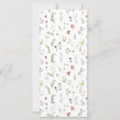 Whimsical wildflower rustieke bruiloft menu kaarte (Achterkant)