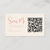 Whimsical Wildflower Script RSVP Scan me Weddensch Informatiekaartje (Achterkant)