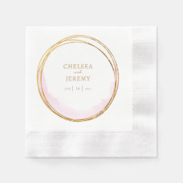 Whimsical Wildflower Waterverf Design bruiloft Servet