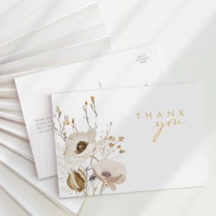 Whimsical Wildflower Wedding Bedankt Briefkaart
