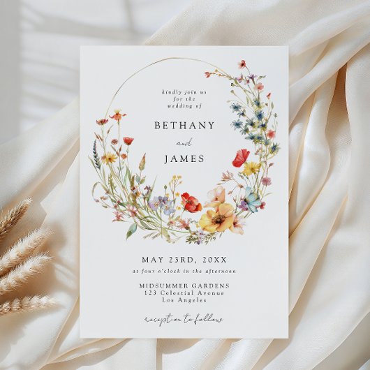 Whimsical Wildflower Wedding Invitation