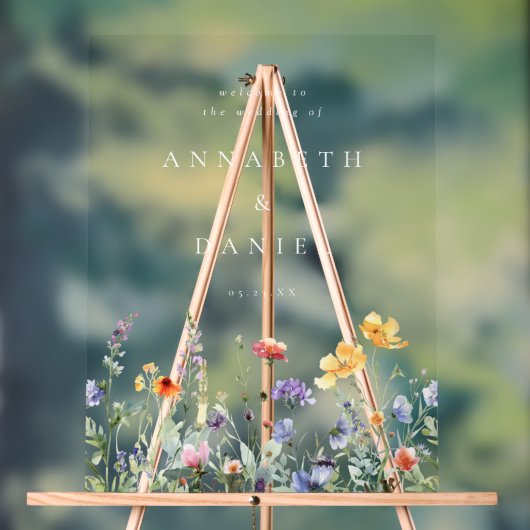 Whimsical Wildflower Wedding Welcome (Neutre)