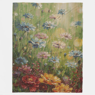 Whimsical Wildflower Weide Fleece Deken