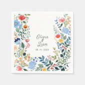 Whimsical Wildflowers Garden Wedding Servet (Voorkant)