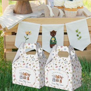 Whimsical Wildlings Vintage Dieren Baby Shower Bedankdoosjes