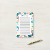 Whimsical Wind Retro Abstract Lint Post-it® Notes (Op bureau)