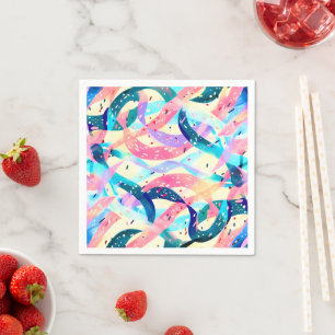Whimsical Wind Retro Abstract Lint Servet