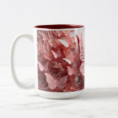 Whimsical Wings: 3D roze vlinder koffie Mok (Links)