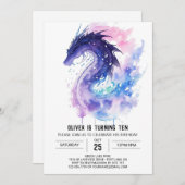 Whimsical Wings and Scales Verjaardag Kaart (Voorkant / Achterkant)