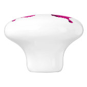 Whimsical Wings: Cameo Pink Keramische Knop (Zijkant)