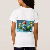 Whimsical Wings: Cartoon Bird T-shirt Design (Achterkant)