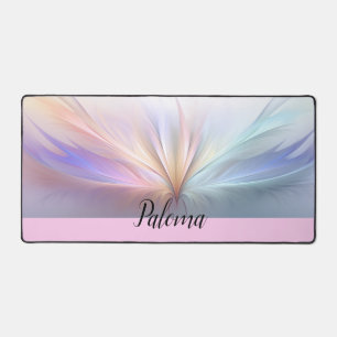 Whimsical Wings: Pastel Spectrum Feather Bureaumat