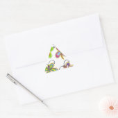 Whimsical Wings: Verbluffend vlinder-thema ontwerp Driehoek Sticker (Envelop)
