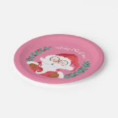 Whimsical Winking Santa Roze Kerst Papier Bord (Gekanteld)