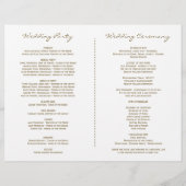 Whimsical Winter Berries Wreath Wedding Programme (Dos)