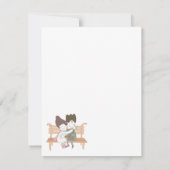 Whimsical Winter Bruiloft Dank u Kaart (Achterkant)