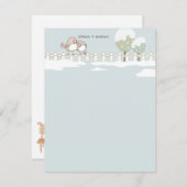 Whimsical Winter Bruiloft Dank u Kaart (Voorkant / Achterkant)