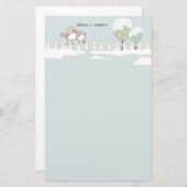 Whimsical Winter Bruiloft Dank u Letterhead Briefpapier (Voorkant / Achterkant)