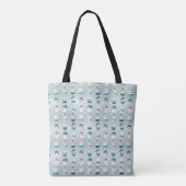 Whimsical Winter Cats: Schattig Vector Design Tas (Achterkant)