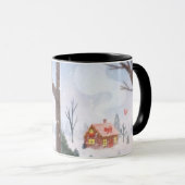 Whimsical Winter Cottage Mug (Devant droit)