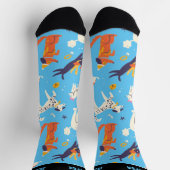 Whimsical Winter Dog Pattern Cute Puppy Sokken (Top)