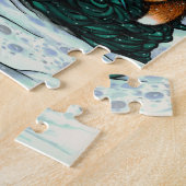 Whimsical Winter Fox Forest Kerstmis Fantasy Art Legpuzzel (Zijkant)