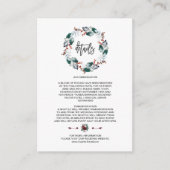 Whimsical Winter Heilige Berries Wreath Weddi Deta Informatiekaartje (Voorkant)