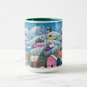 Whimsical Winter Landschap Verstuur Sneeuw Mok (Midden)