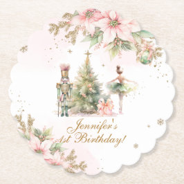 Whimsical Winter Onederland de Notenkraker Kartonnen Onderzetters