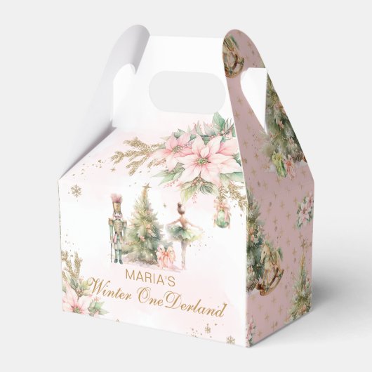 Whimsical Winter Onederland pastel bedankt Bedankdoosjes (Voorkant Zijde)